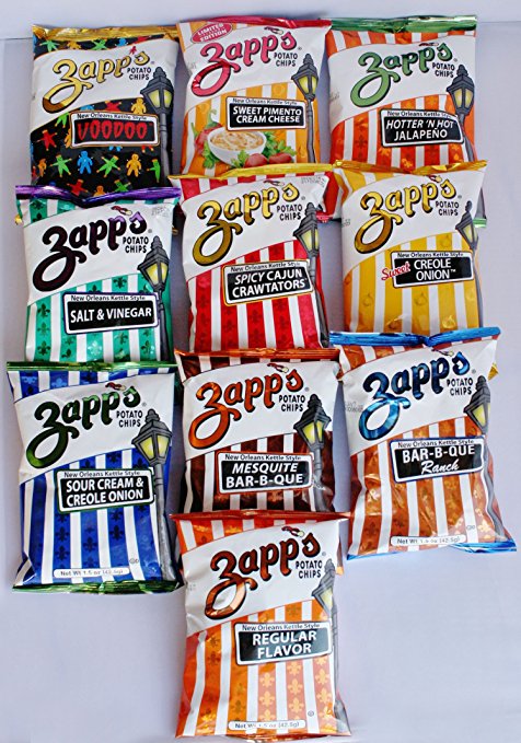 Zapp’s New Orleans Kettle-Style Potato Chips! Popular and great tasting American Louisiana Style.